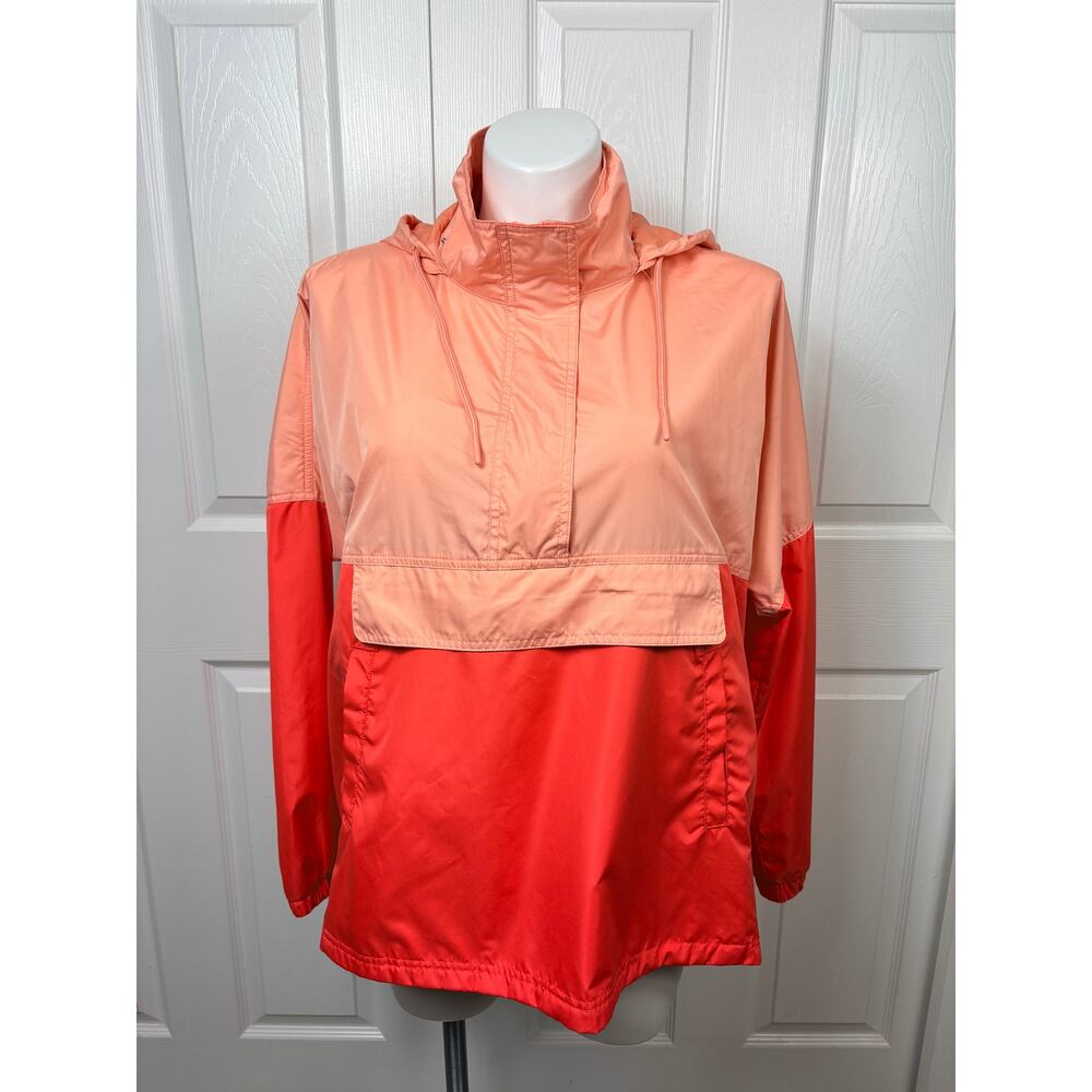 Lauren James Windbraker Coral Reef Size XXL Hooded Rain Jacket Lightweight
